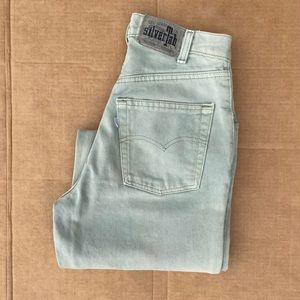 Vintage Levi’s Levi Strauss Green Silvertab Jeans Size 29 Skater High Waist 90's